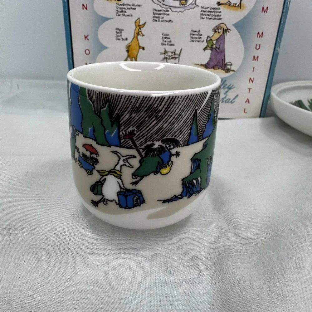 Arabia Finland Moomin Childrens Set Comet in Moominland Plate Mug Vintage Boxed